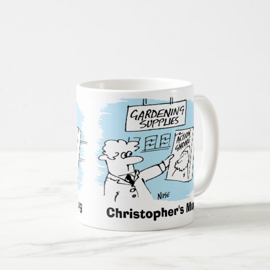 アクション格言はガーデンセンターにあります。[名前を追加]: コーヒーマグカップ (正面右)