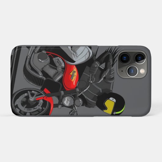 アクション満載のオートバイ通り Case-Mate iPhoneケース (裏面(横))