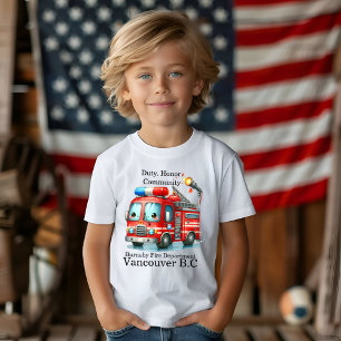 アクション準備ができて幸せな消防車! Tシャツ
