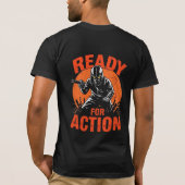 アクション街道の戦士 Tシャツ (裏面)