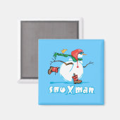 アクション雪だるま マグネット (正面/裏面)