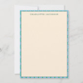 アクスタイリッシュアブルージオメト縁どリパーソナライズされた  ノートカード (正面)