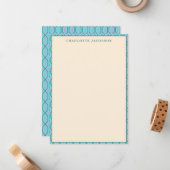 アクスタイリッシュアブルージオメト縁どリパーソナライズされた  ノートカード (正面/裏面インサイチュ)