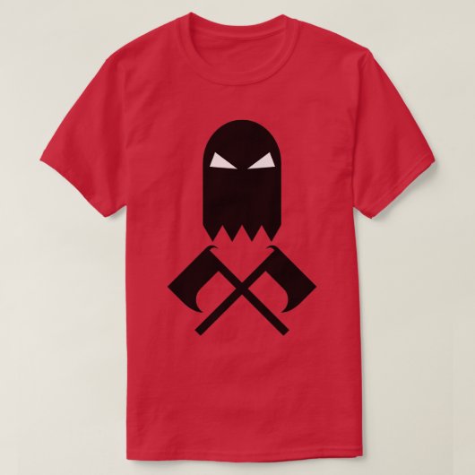 アクスマングラフィックブラックv tシャツ (デザイン正面)
