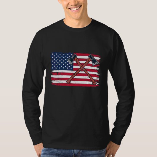 アクスルメーカー愛国米国国旗 Tシャツ (正面)