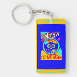 アクセサリーカラフルを1辺の長方形に変更 キーホルダー