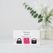 アクセサリーデザイナーハンドバッグビジネスカード 名刺 (スタンド正面)