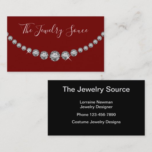 アクセサリーデザイナー 名刺 (正面/裏面)