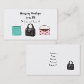 アクセサリーブティックハンドバッグビジネスカード 名刺 (正面/裏面)