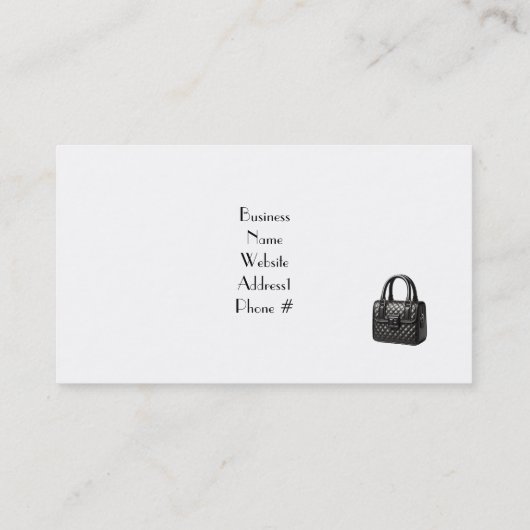 アクセサリーブティックハンドバッグビジネスカード 名刺 (裏面)