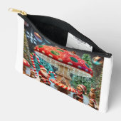 アクセサリーポーチ：クリスマスキノコデザイン アクセサリーポーチ (見開き)