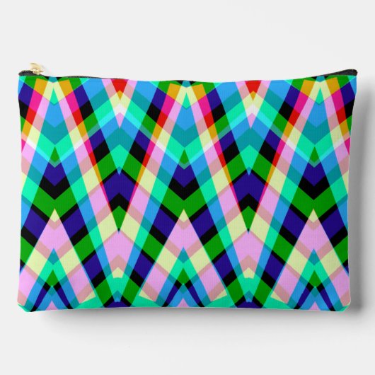 アクセサリーポーチ、プリドエレガントグザグパターン アクセサリーポーチ (正面)