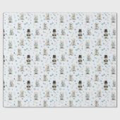 アクセサリー付き白いウェスティーお洒落 ラッピングペーパー (フラット)