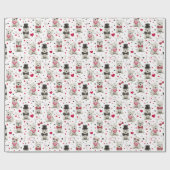 アクセサリー付き白いウェスティーお洒落 ラッピングペーパー (フラット)