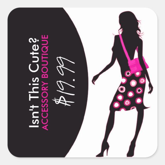 アクセサリ価格ラベル |ラベル スクエアシール (正面)