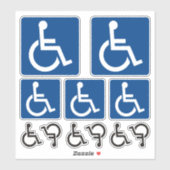 アクセシビリティアイコンセットコンタースタンプ シール (シート)