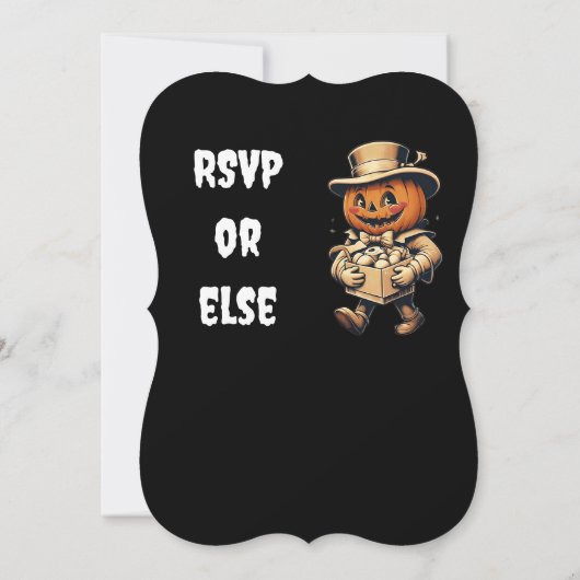 アクセシブルハロウィーンのカボチャのちょうちんハローウィンパーティ 招待状 (裏面)