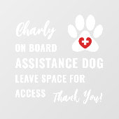 アクセスカーの離れ乗船補助犬宇宙 ウィンドウサイン (シート)