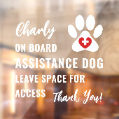 アクセスカーの離れ乗船補助犬宇宙 ウィンドウサイン (シート2)