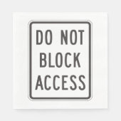 アクセスサインをブロックしない紙Napkins スタンダードランチョンナプキン (正面)