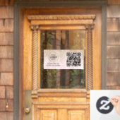 アクセス制御 | QRコード ビジネス ロゴ エントリー ウィンドウサイン (ホームデコレーション)