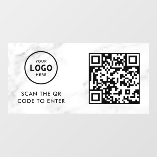 アクセス制御 | QRコード ビジネス ロゴ エントリー ブルー ウィンドウサイン (シート)