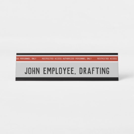 アクセス制限の高リスクプロフェッショナル デスクネームプレート (正面)