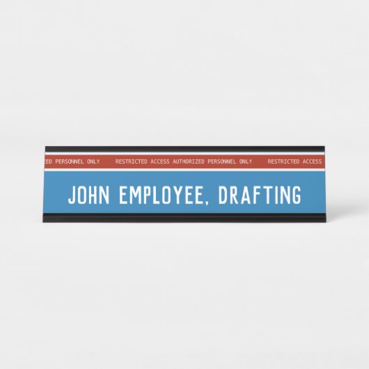 アクセス制限の高リスクプロフェッショナル デスクネームプレート (正面)