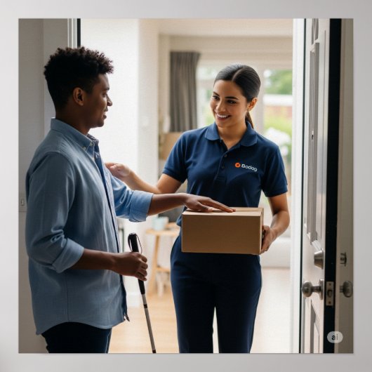 アクセス可能なパッケージ配信 ポスター (正面)