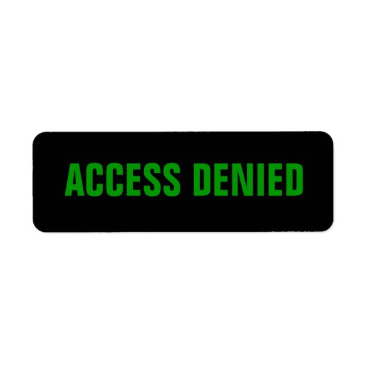 アクセス拒否ラベル ラベル (正面)