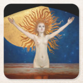 アクセリガレン – カレーラ – アドアストラ スクエアペーパーコースター (正面)