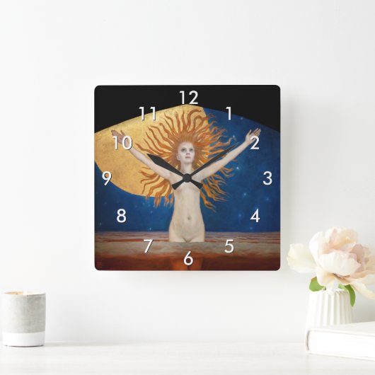 アクセリガレン – カレーラ – アドアストラ スクエア壁時計 (ホーム)