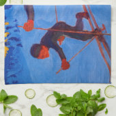 アクセリガレン – カレーラ – スキーヤー キッチンタオル (折り畳み)