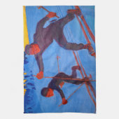 アクセリガレン – カレーラ – スキーヤー キッチンタオル (縦)