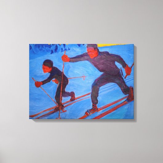 アクセリガレン – カレーラ – スキーヤー キャンバスプリント (正面)