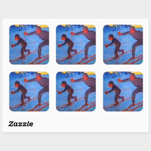 アクセリガレン – カレーラ – スキーヤー スクエアシール (シート)