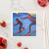 アクセリガレン – カレーラ – スキーヤー スタンダードカクテルナプキン (インサイチュ)