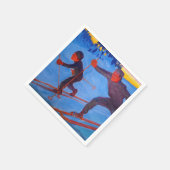 アクセリガレン – カレーラ – スキーヤー スタンダードカクテルナプキン (角)