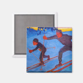 アクセリガレン – カレーラ – スキーヤー マグネット (正面/裏面)