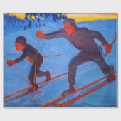 アクセリガレン – カレーラ – スキーヤー ラッピングペーパー (フラット)