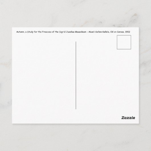 アクセリガレン – カレーラ – 秋 ポストカード (裏面)