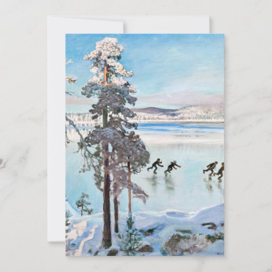 アクセリ・ガッレン・カレラ - カレラ湖岸のスケーター サンキューカード (正面)