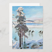 アクセリ・ガッレン・カレラ - カレラ湖岸のスケーター サンキューカード (正面/裏面)