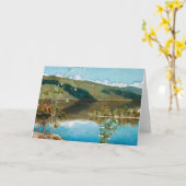 アクセリ・ガッレン・カレラ - 地平線に雷雲 カード (黄色い花)