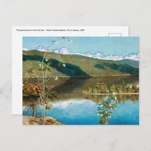 アクセリ・ガッレン・カレラ - 地平線に雷雲 ポストカード (正面/裏面)