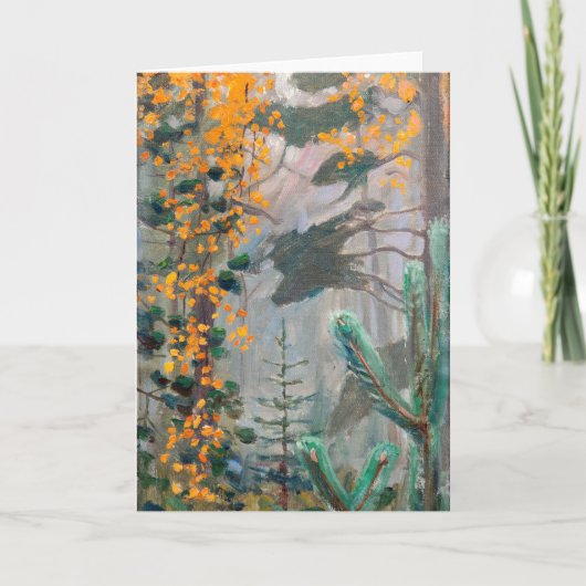 アクセリ・ガッレン・カレラ - 秋の森 カード (正面)