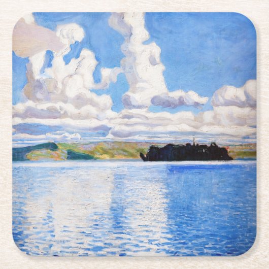 アクセリ・ガッレン・カレラ - 雲の塔 スクエアペーパーコースター (正面)