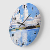 アクセリ・ガッレン・カレラ - 雲の塔 ラージ壁時計 (傾斜)