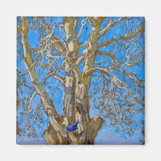 アクセリ・ガレン・カレラ - ヤナギの枝と青い鳥 マグネット (正面)