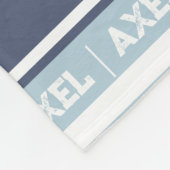 アクセルの名前はスポーツのモノグラムブルー白を意味する フリースブランケット (角)